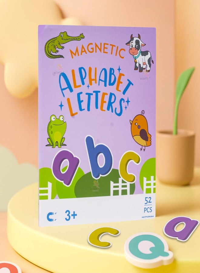 WISHKEY Magnetic Alphabet Letters for Kids - 52 PCS ABC Learning Set with Animals, Lowercase Magnets, Educational Montessori Toy for Toddlers, Preschool Learning for Kids Age 3+ - Image 4